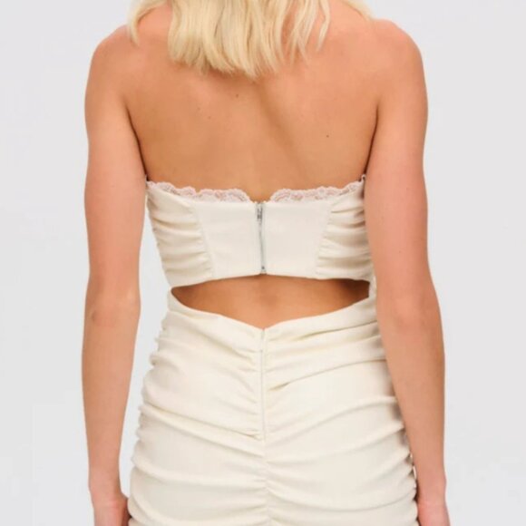 NWT Maude Cream Mini Dress by For Love & Lemons - Picture 2 of 3